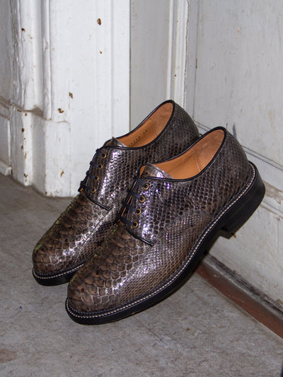 Bright Shoemakers, Western Derby, Grey Python (limited edt)