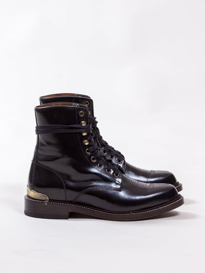 Uncle Bright, Western Lace Boot, Antic Black
